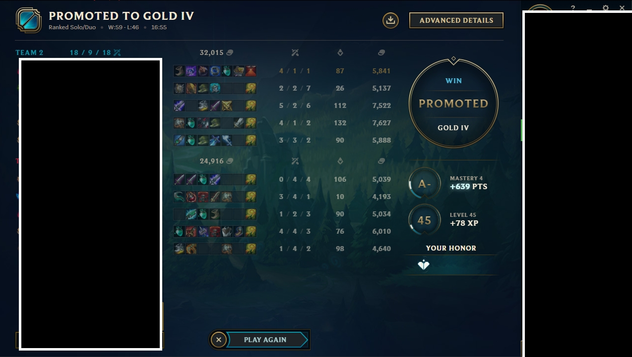 Boost elo from Silver 3 to Gold 4 by Jaehan