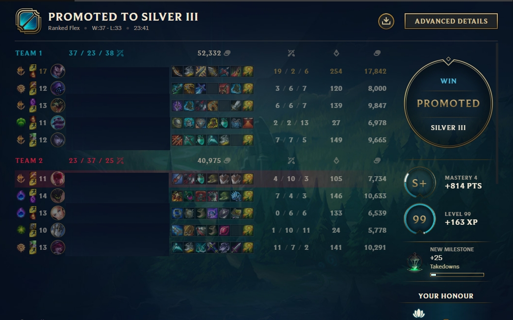 LoL boosting service from Bronze 3 to Silver 3 by beansoce