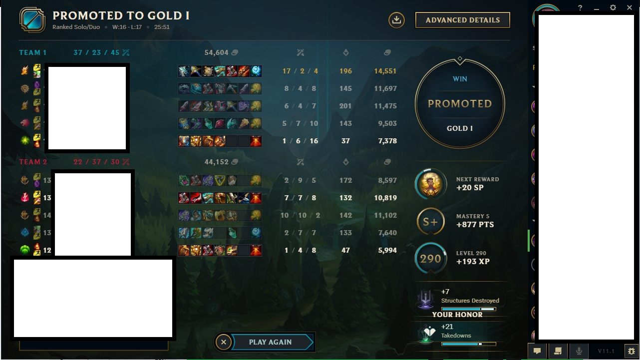 ELO push from Gold 3 to Gold 1 by YeeZuS