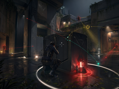 Valorant clutch guide illustration showing a lone player isolating angles in a 1vX post-plant situation
