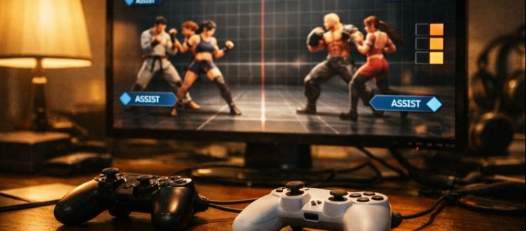2XKO team assist training setup with tag mechanics UI