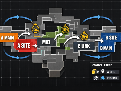 VALORANT map callouts cheat sheet with rotation arrows