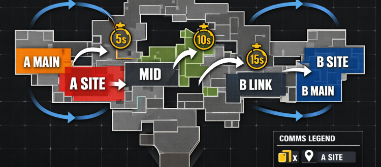 VALORANT map callouts cheat sheet with rotation arrows