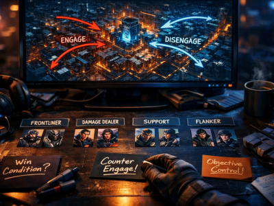 Deadlock hero pool and team composition strategy board with drafting notes and role assignments.