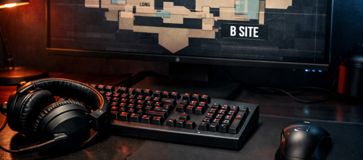Valorant communication playbook coaching desk with ranked callout notes and tactical FPS map