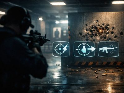 CS2 aim training scene with recoil wall and practice targets for flicking, tracking, and spray control.