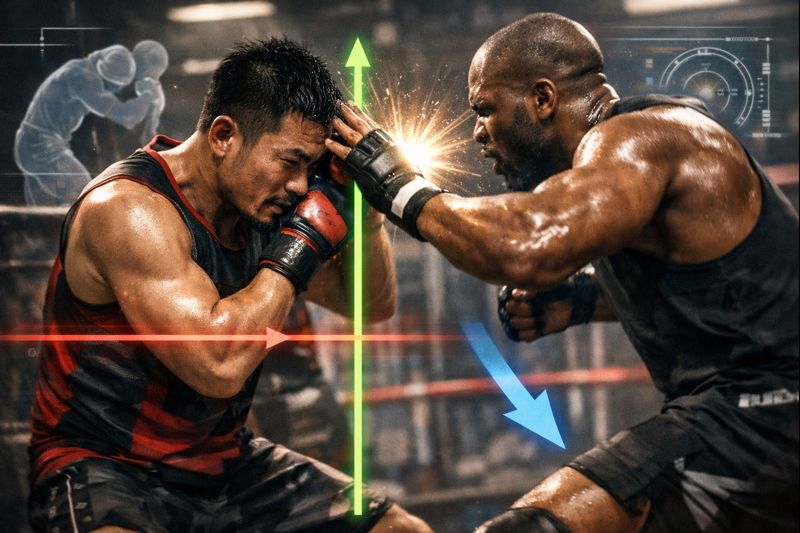 Cinematic 2XKO blocking scene demonstrating mix-ups, throw tech timing, parry cues, and space creation under pressure.