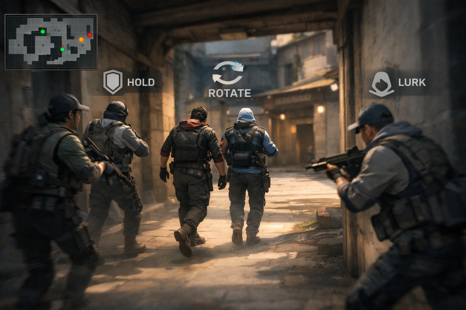 VALORANT team rotation through mid with clear comm cues