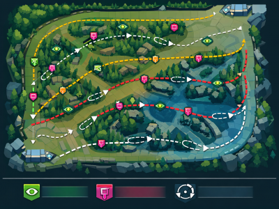LoL objective setup with support and jungler placing wards and clearing vision.