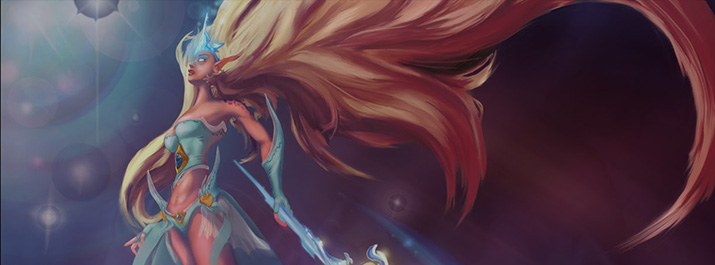 Janna in early game phase laning and trading